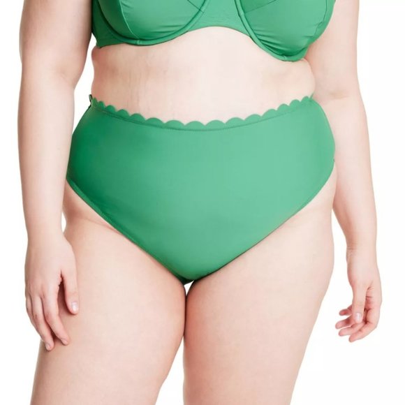 NWT RHODE Scallop Edge High Waist Medium Coverage Bikini Bottom - Picture 1 of 5